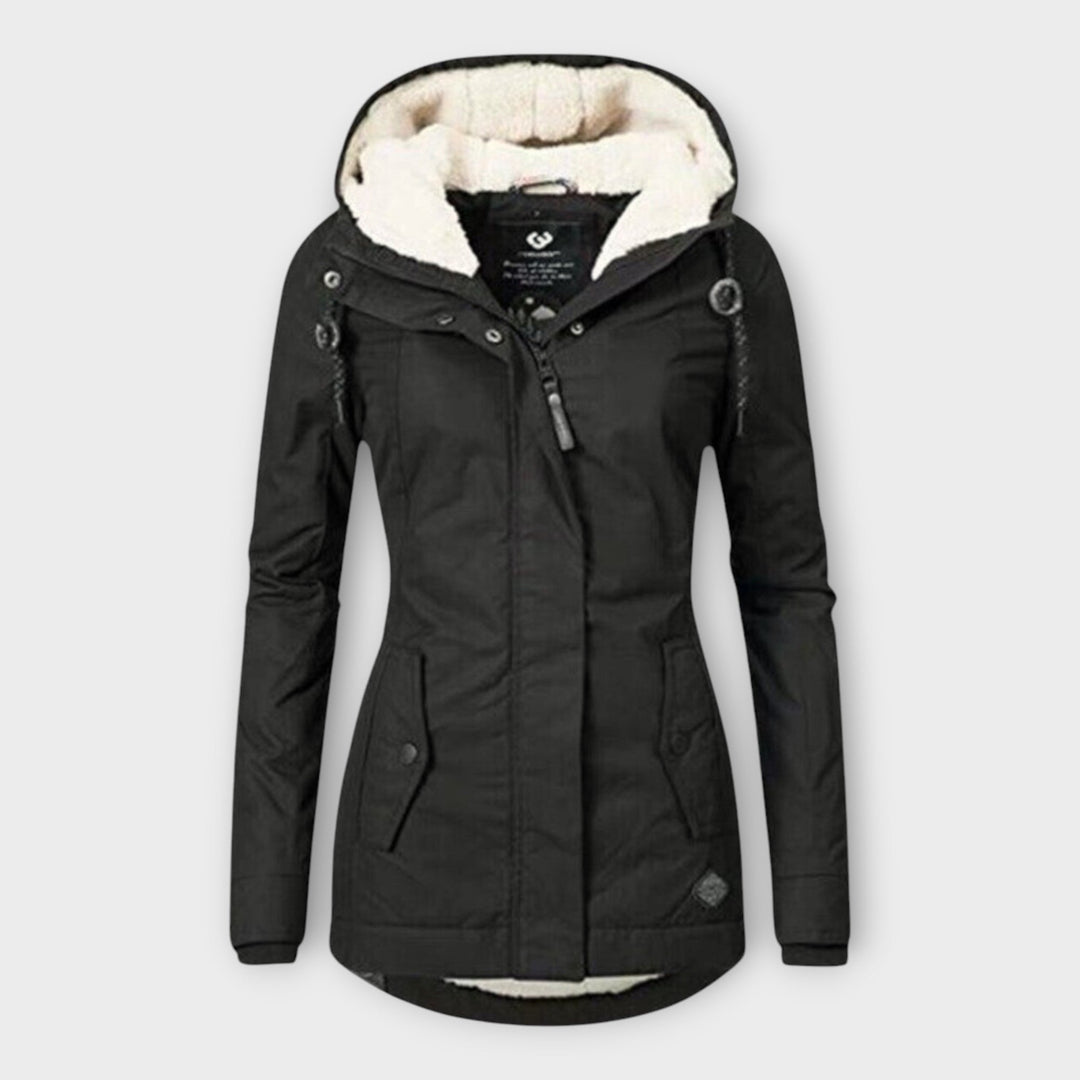 Sophie - Chaqueta de invierno acolchada impermeable en verde oliva