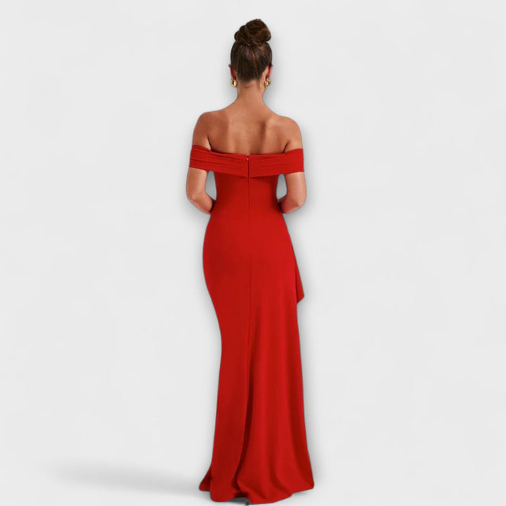 Gretchen - Vestido maxi rosa con abertura