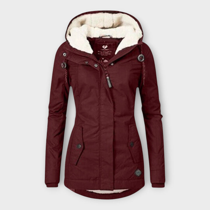 Sophie - Chaqueta de invierno acolchada impermeable en verde oliva