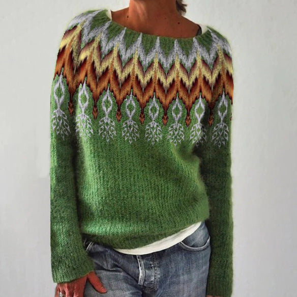 Veronika - Jersey acogedor con patrón de abeto