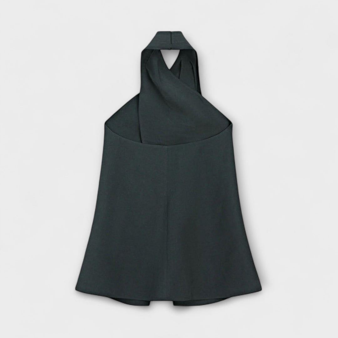 Hannah - Top halter con escote en la espalda