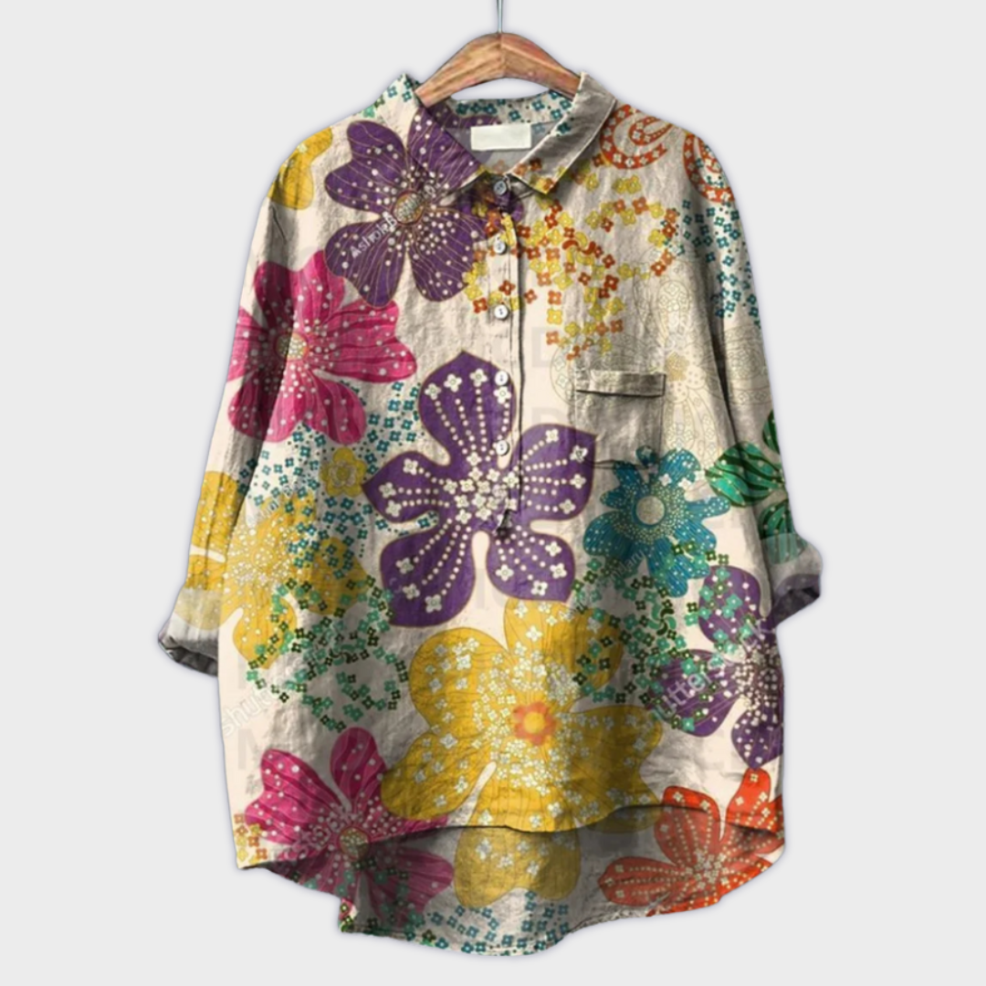 Magdalena - Blusa de mujer con estampado floral