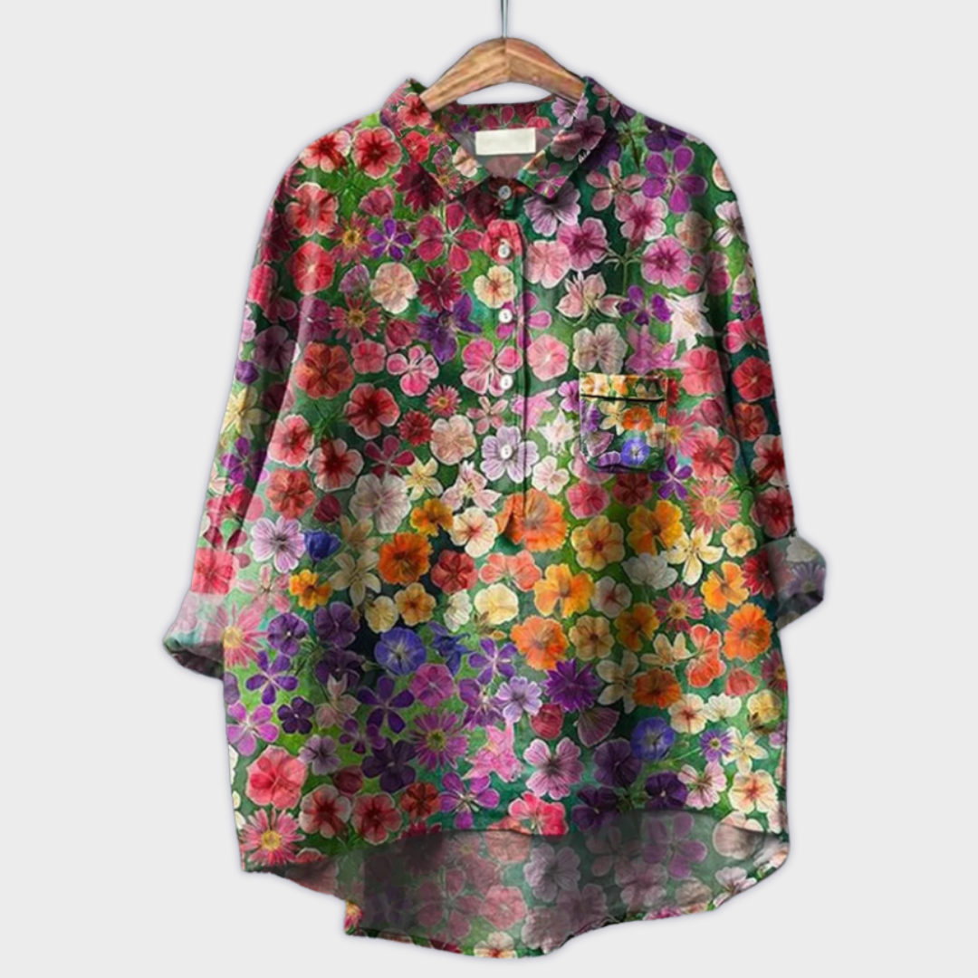 Magdalena - Blusa de mujer con estampado floral