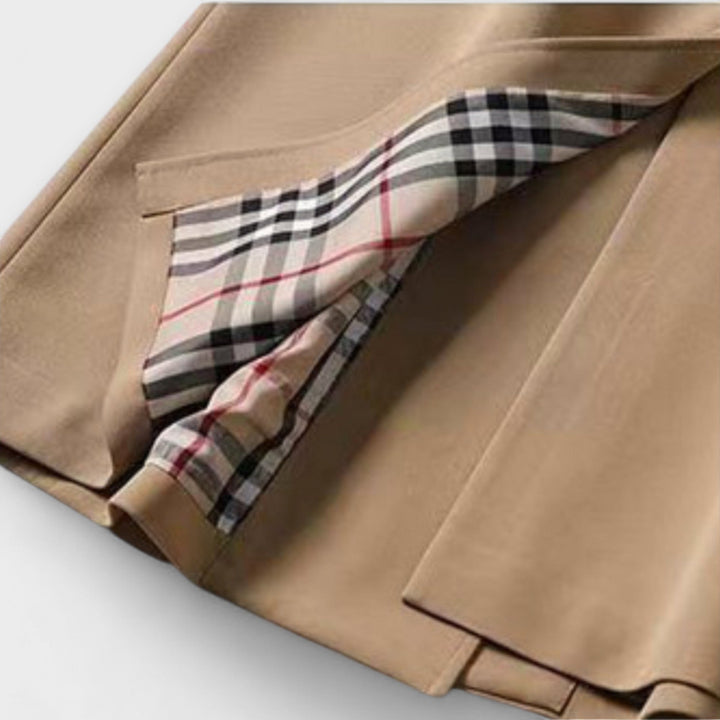 Jualita - Trenchcoat clásico para mujeres en color beige