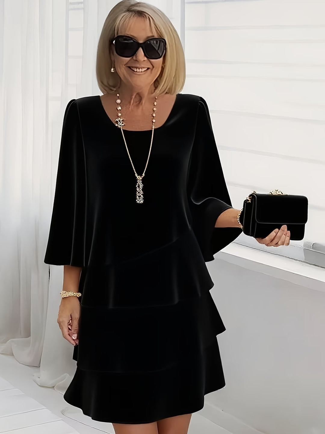 Catherine - Vestido elegante con volantes