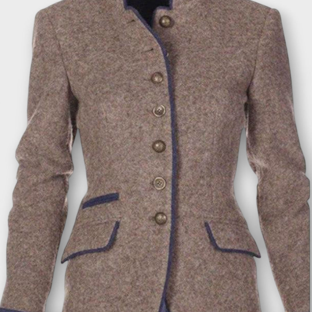 Aurea - Elegante chaqueta de tweed en beige