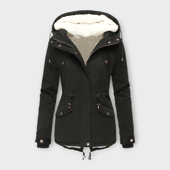 Mori - Chaqueta de invierno negra con capucha