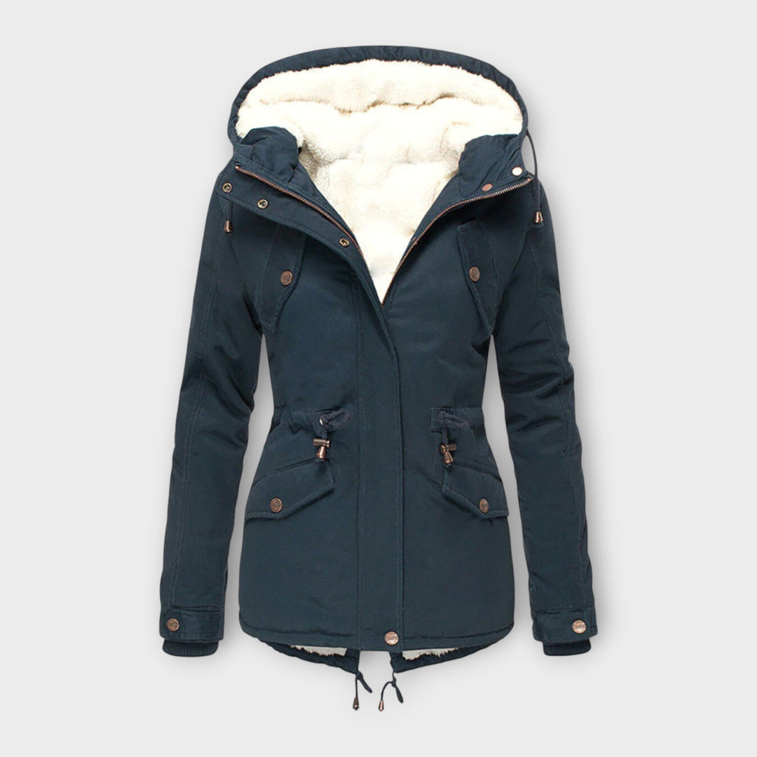 Mori - Chaqueta de invierno negra con capucha