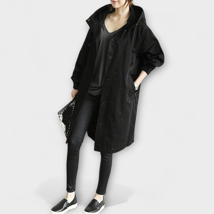 Andréa - Elegante abrigo trench gris
