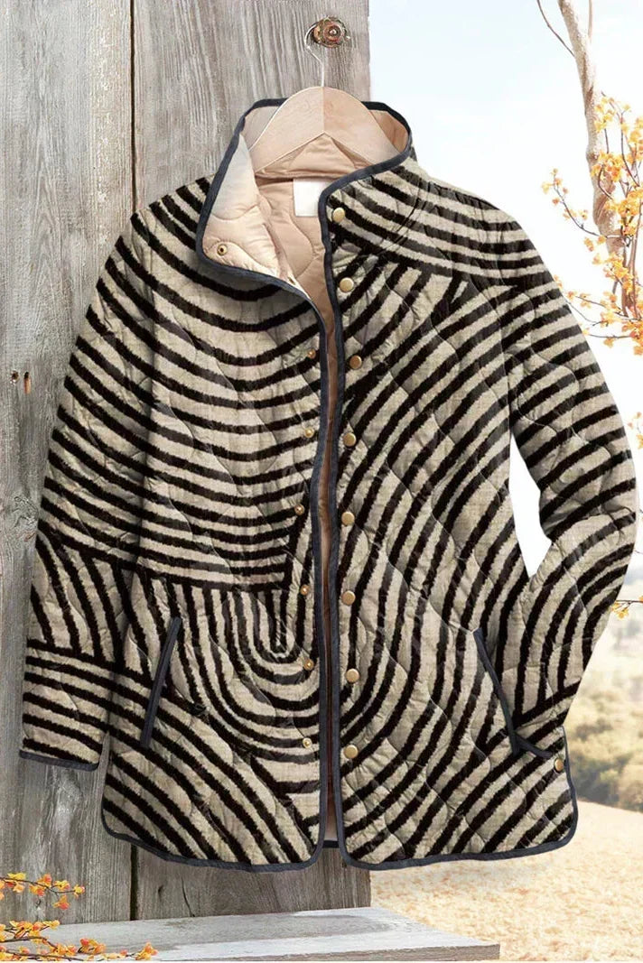 Dagmar - Chaqueta acolchada con estampado de cebra