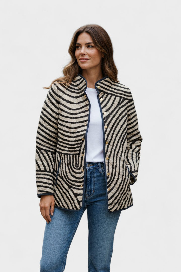Dagmar - Chaqueta acolchada con estampado de cebra