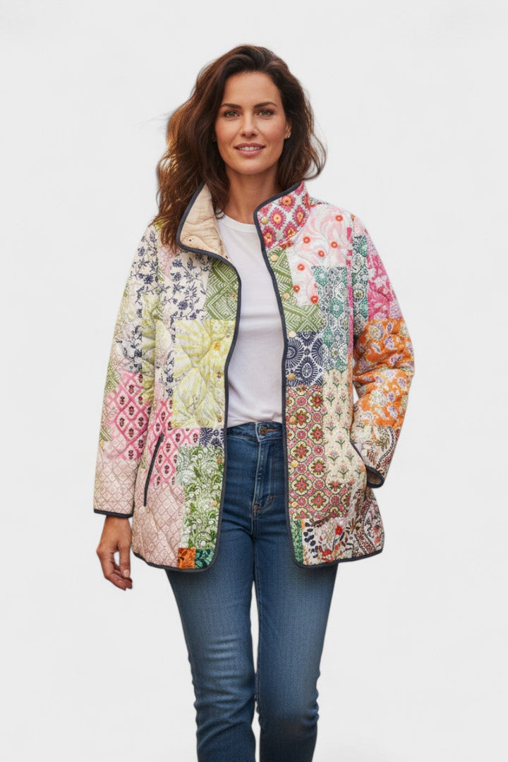 Dita - Chaqueta acolchada con diseño de parches