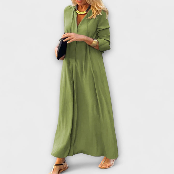 Hannalore - Vestido maxi negro cómodo y elegante