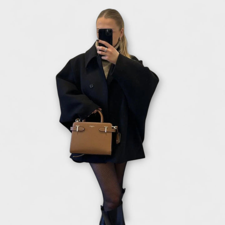 Lovie - Abrigo oversized beige con estilo urbano