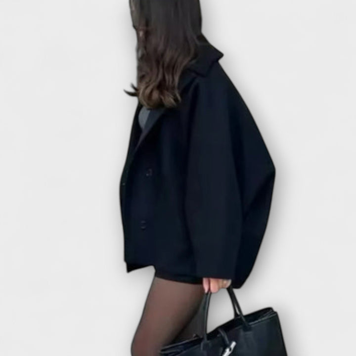 Lovie - Abrigo oversized beige con estilo urbano