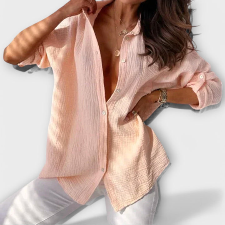 Jessica - Blusa ligera naranja