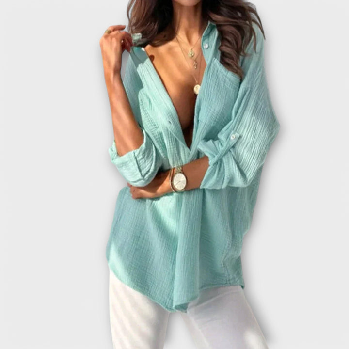 Jessica - Blusa ligera naranja