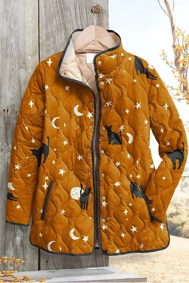 Luna - Chaqueta acolchada con diseño de luna y estrellas