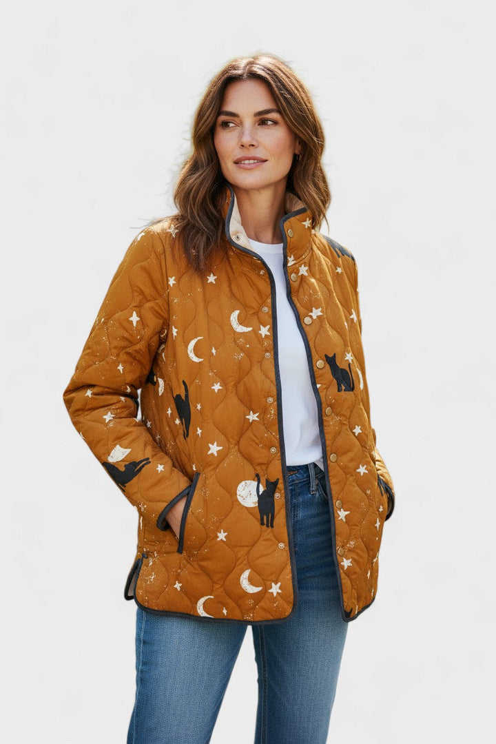Luna - Chaqueta acolchada con diseño de luna y estrellas