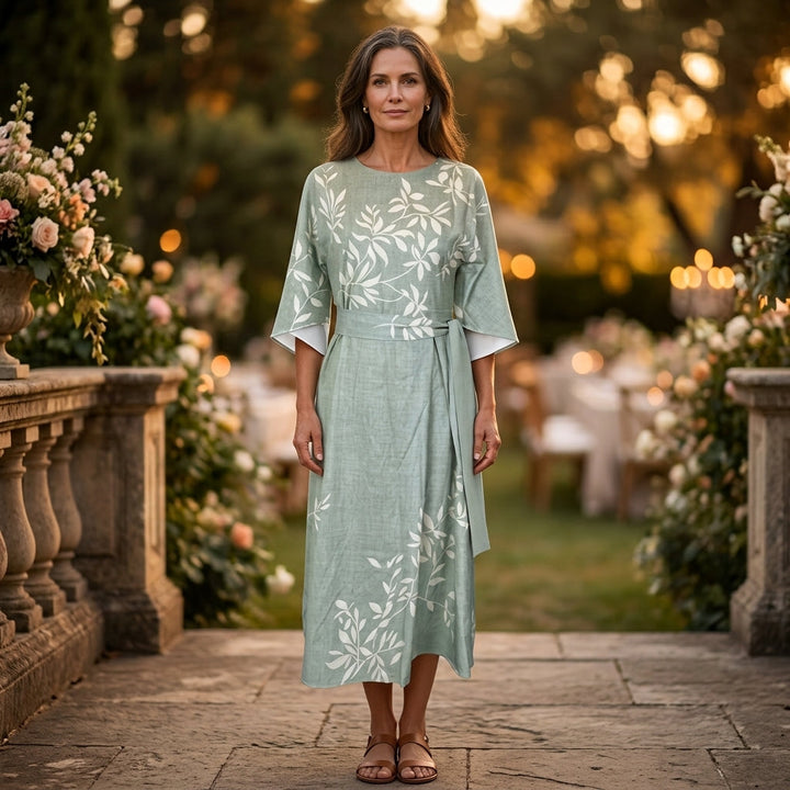 Eden - Vestido floral de cintura alta