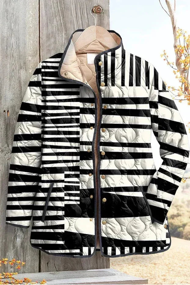 Nora - Chaqueta acolchada con diseño de rayas