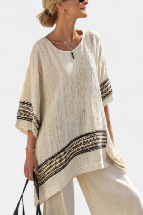 Noémia - Conjuntos elegantes de lino y bambú en tonos beige