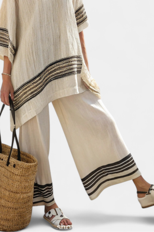 Noémia - Conjuntos elegantes de lino y bambú en tonos beige