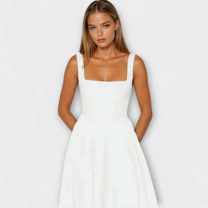 Scarlett - Vestido de noche elegante en color crema