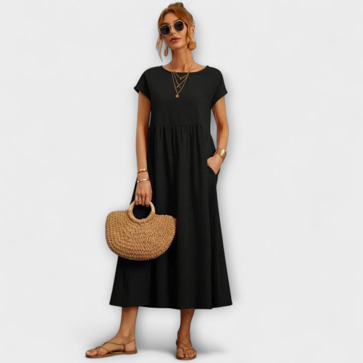 Elena - Vestido ligero de verano en verde oliva
