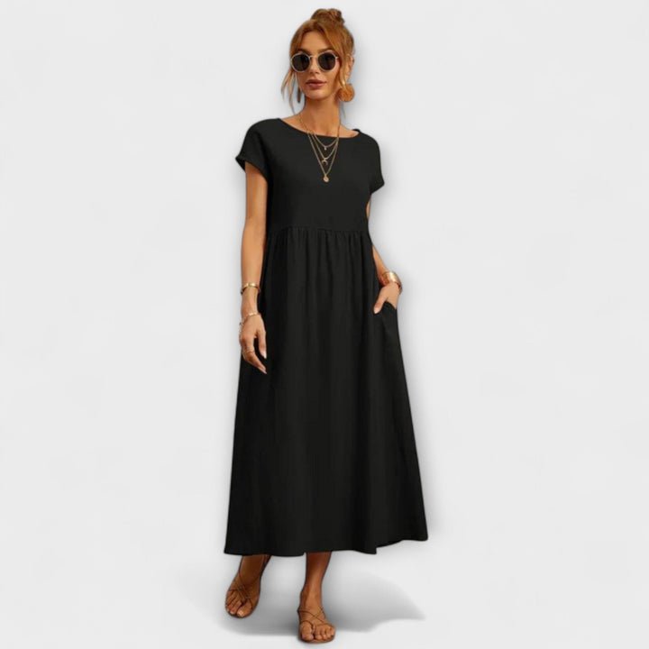 Elena - Vestido ligero de verano en verde oliva