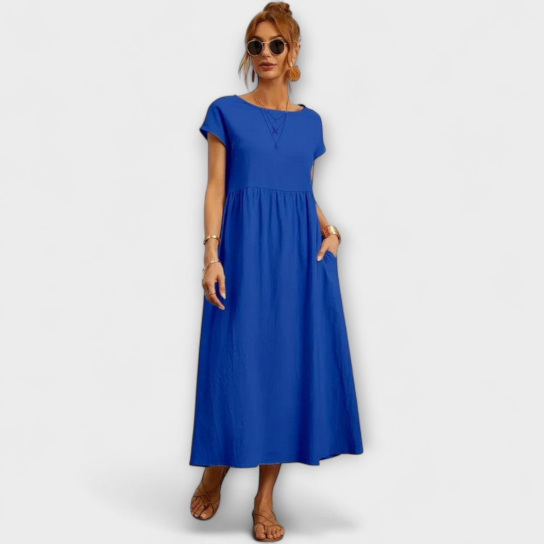 Elena - Vestido ligero de verano en verde oliva