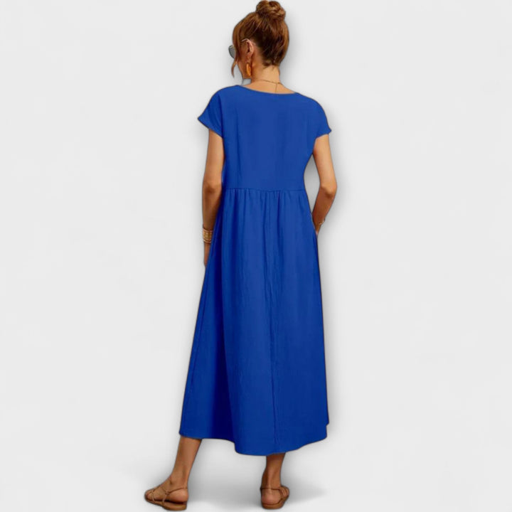 Elena - Vestido ligero de verano en verde oliva