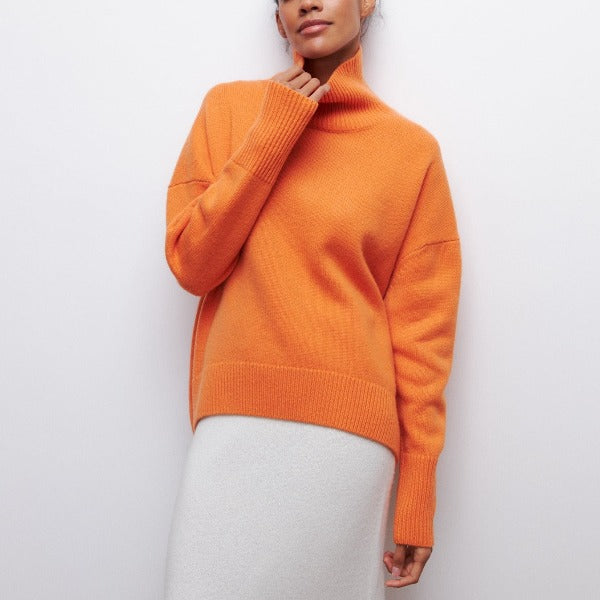 Katrielle - Jersey de cuello alto cómodo