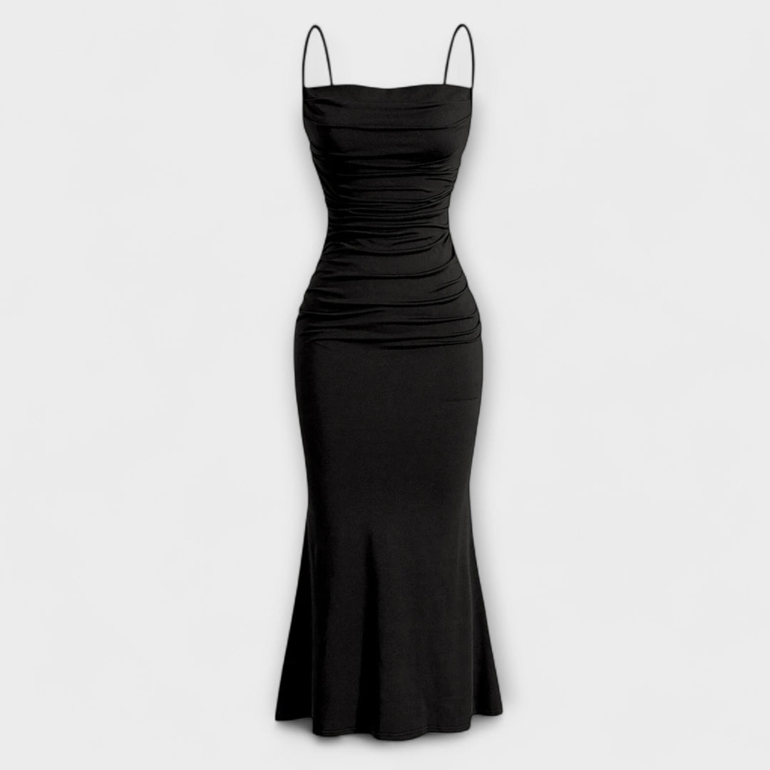 Mia Muse - Vestido largo de fiesta elegante en rosa