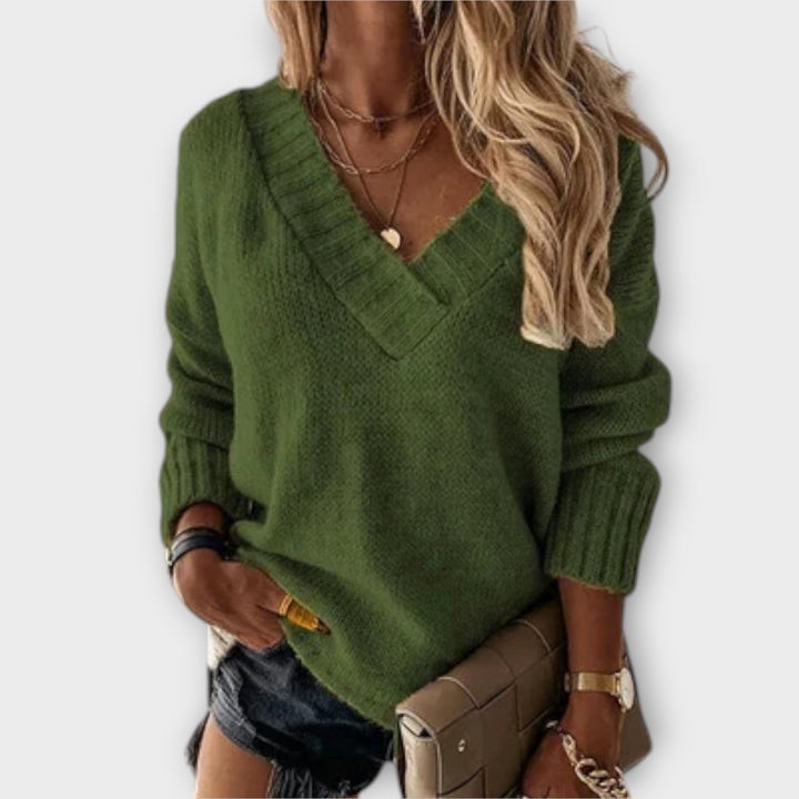 Jane - Jersey acogedor con escote en V