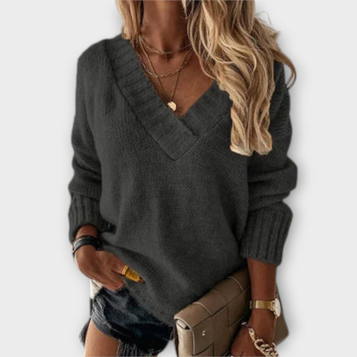 Jane - Jersey acogedor con escote en V