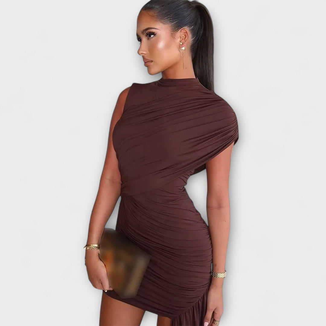 Vestido largo - Elegante con cuello alto