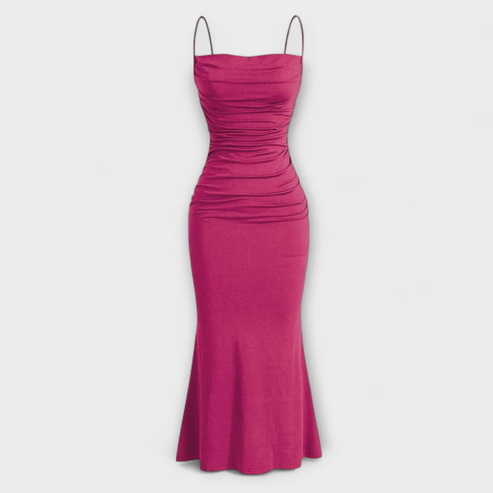 Mia Muse - Vestido largo de fiesta elegante en rosa