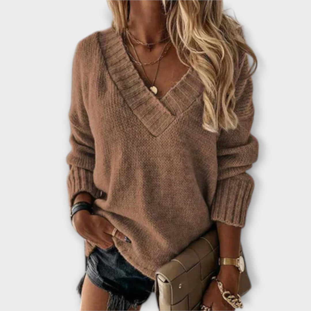 Jane - Jersey acogedor con escote en V