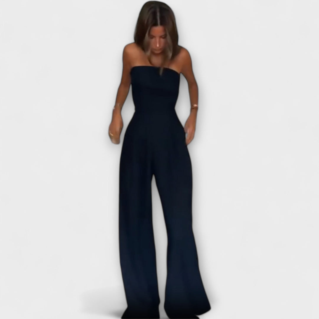 Sandrine - Elegante mono bandeau en azul oscuro