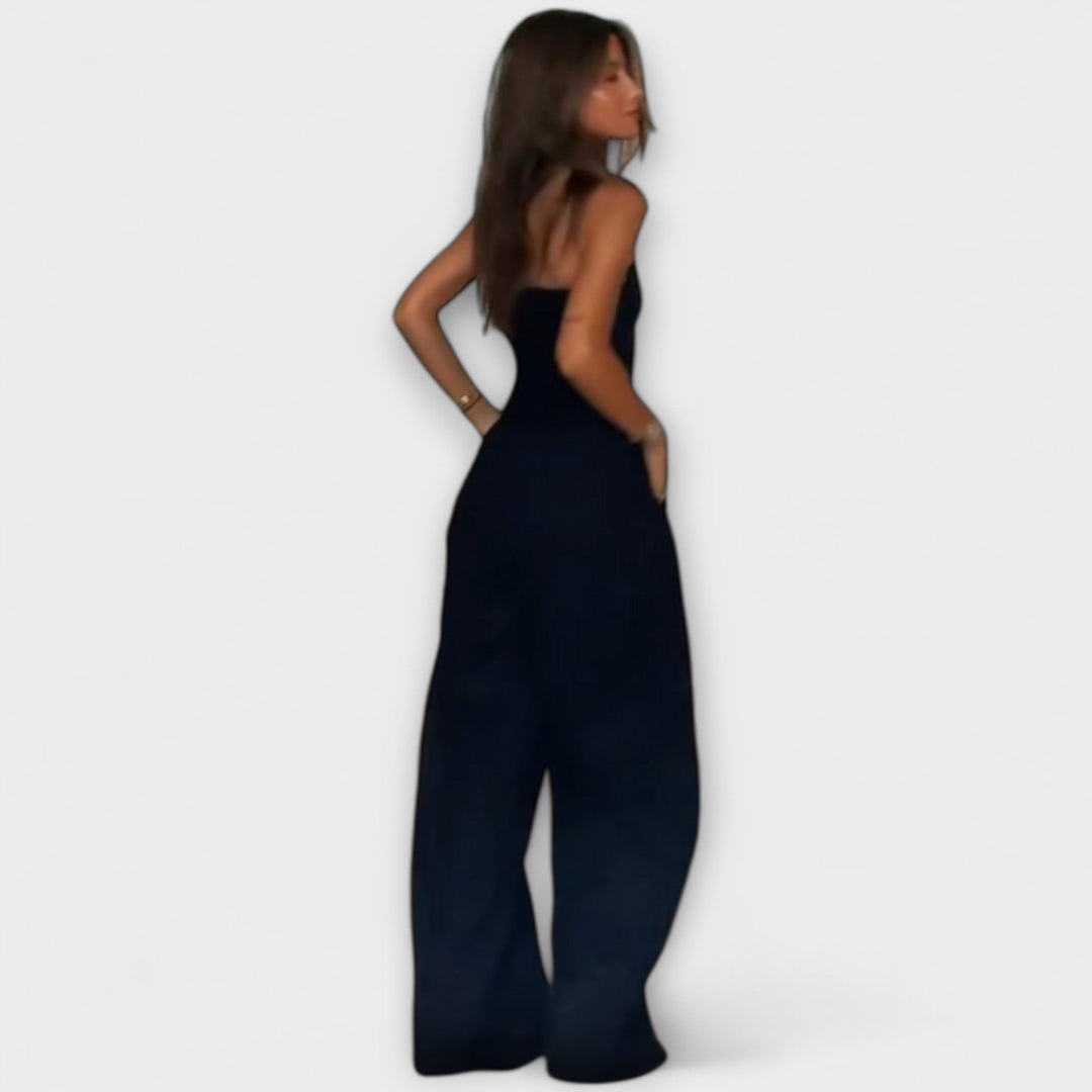 Sandrine - Elegante mono bandeau en azul oscuro