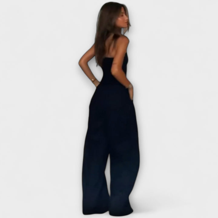 Sandrine - Elegante mono bandeau en azul oscuro