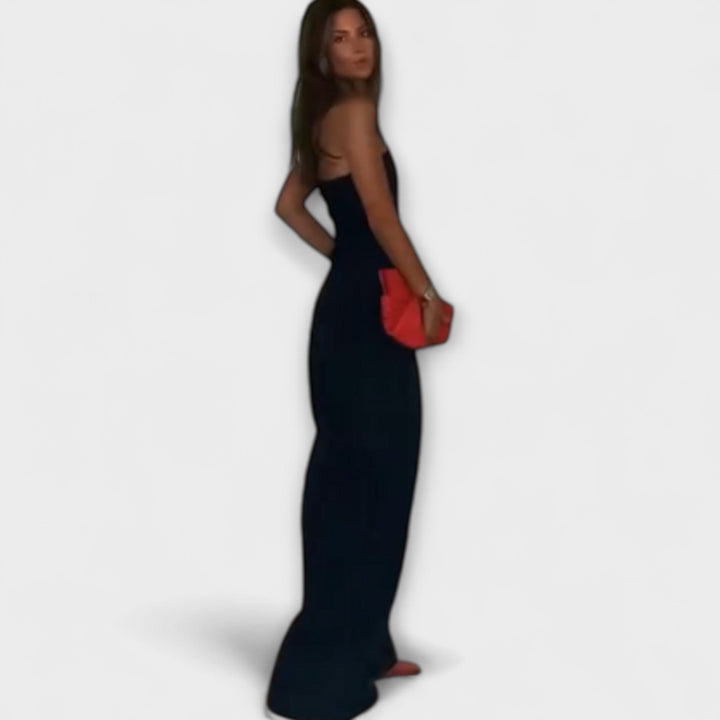 Sandrine - Elegante mono bandeau en azul oscuro