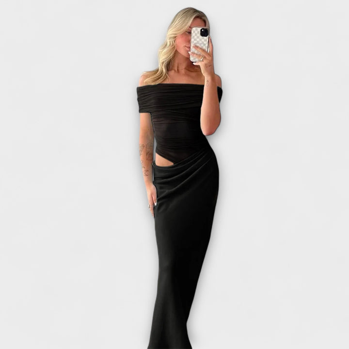 Puss - Vestido Maxi Amarillo con Volantes