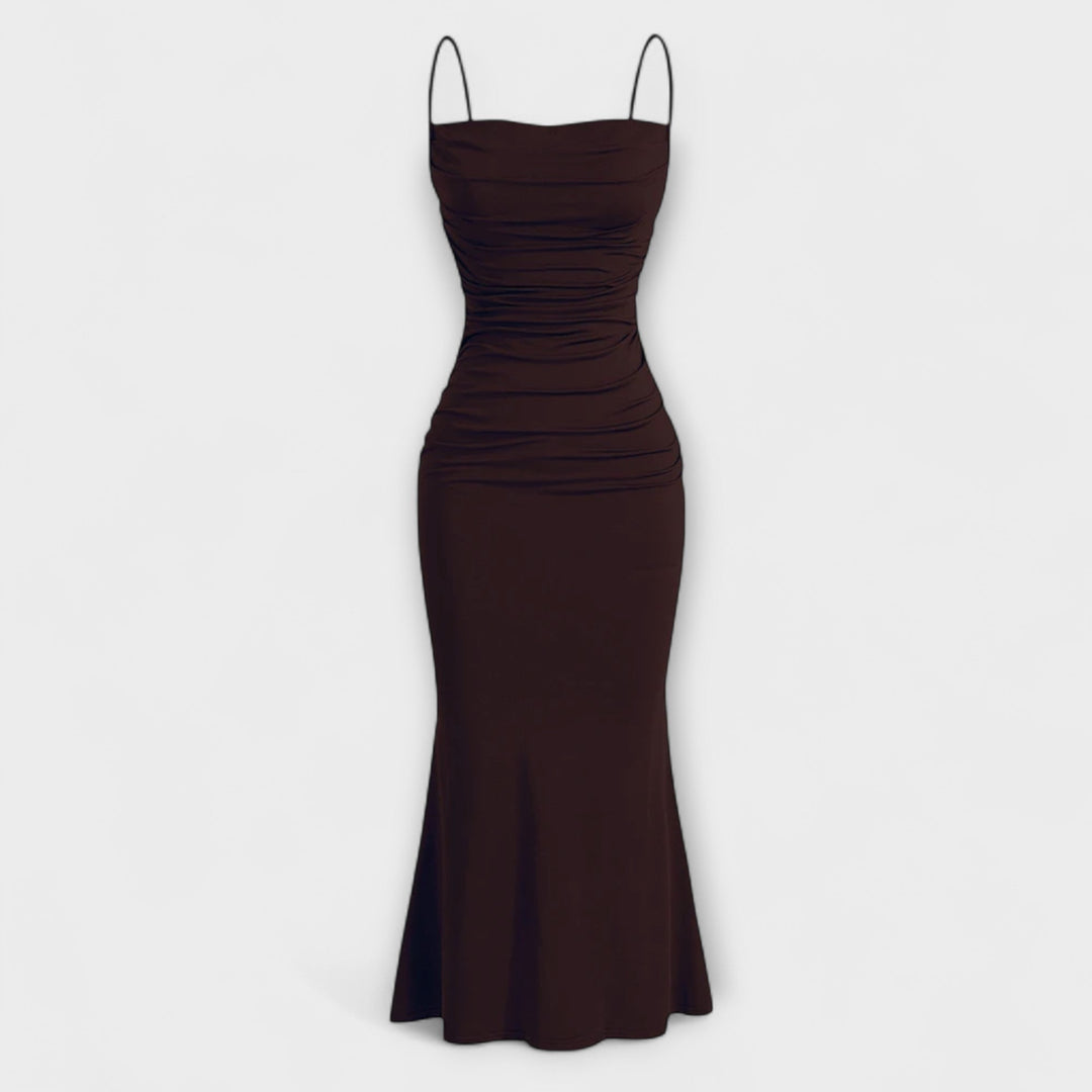 Mia Muse - Vestido largo de fiesta elegante en rosa