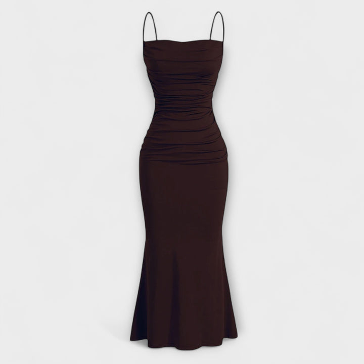 Mia Muse - Vestido largo de fiesta elegante en rosa