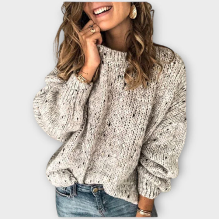 Eileen - Jersey retro acogedor con lunares