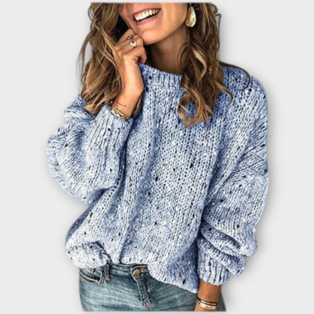Eileen - Jersey retro acogedor con lunares