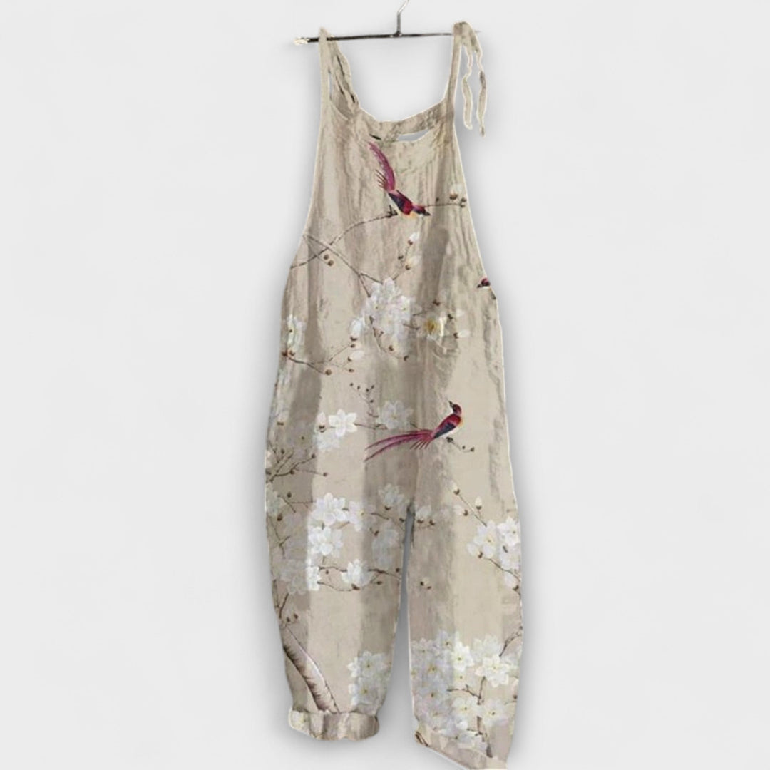 Angela - Mono beige con delicado estampado floral