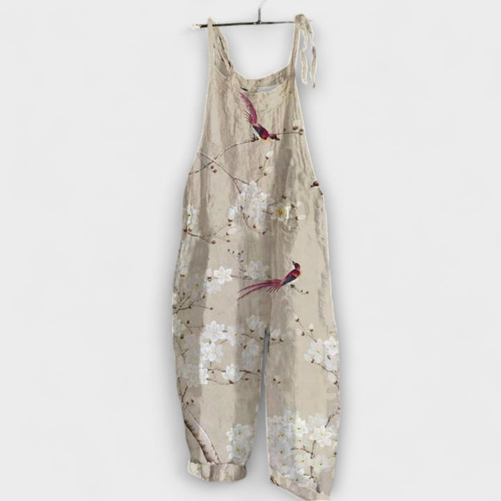 Angela - Mono beige con delicado estampado floral